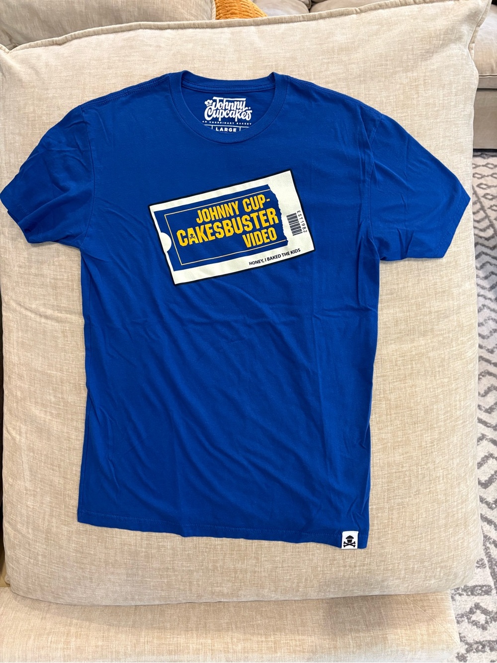 Johnny Cupcakes Royal Blue 'Cakesbuster Video' Graphic Tee
